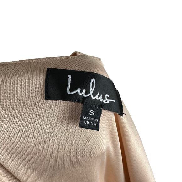 LULUS Here's To Us Pink Pastel Ruffle Hi-Low True Wrap Maxi Dress Size Small S - Picture 6 of 7